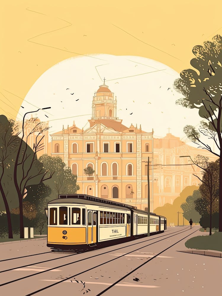 Kolkata India Travel Illustration 2