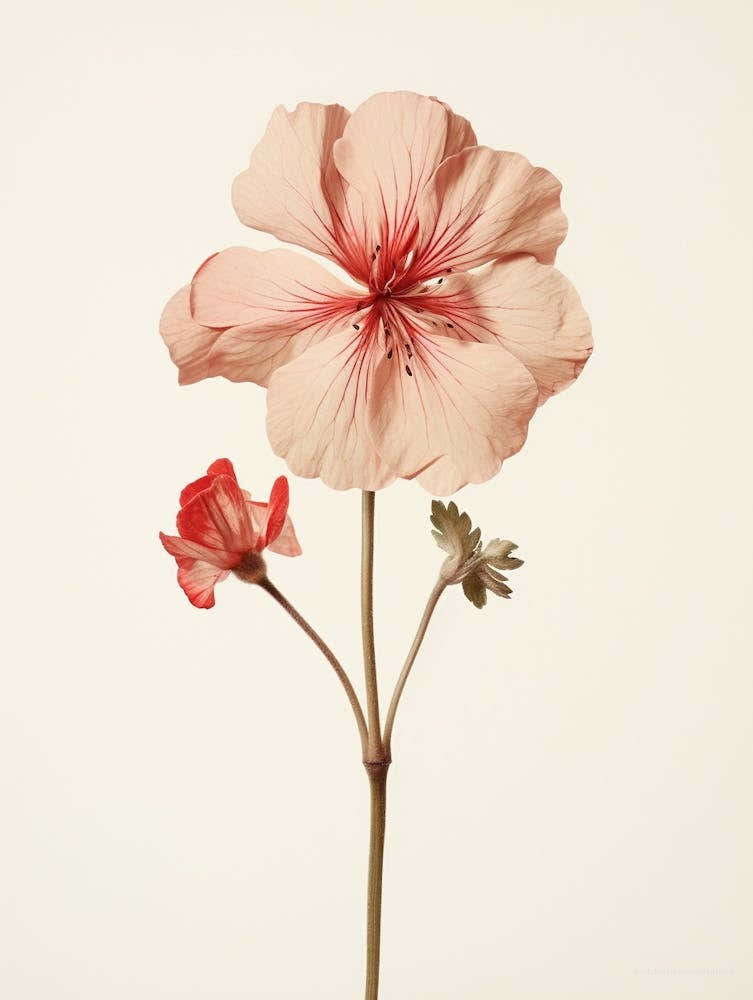 Pressed Flower Botanical Art Geranium 3