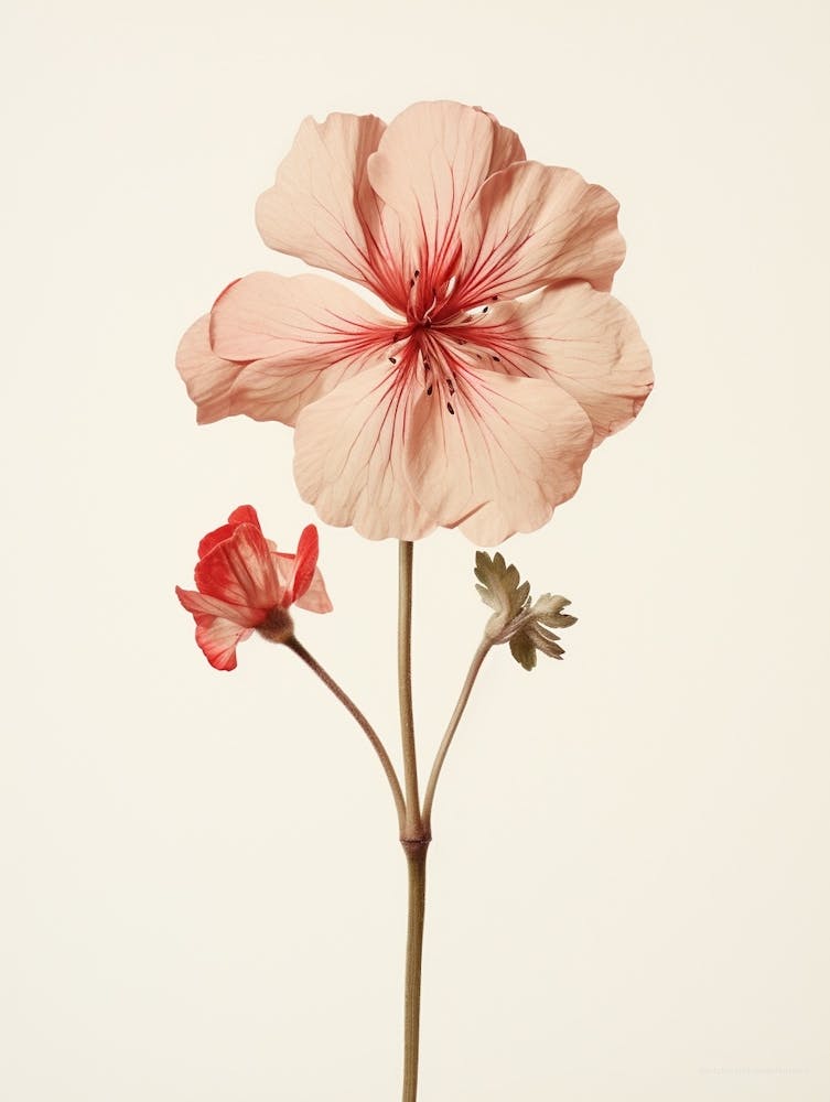 Pressed Flower Botanical Art Geranium 3