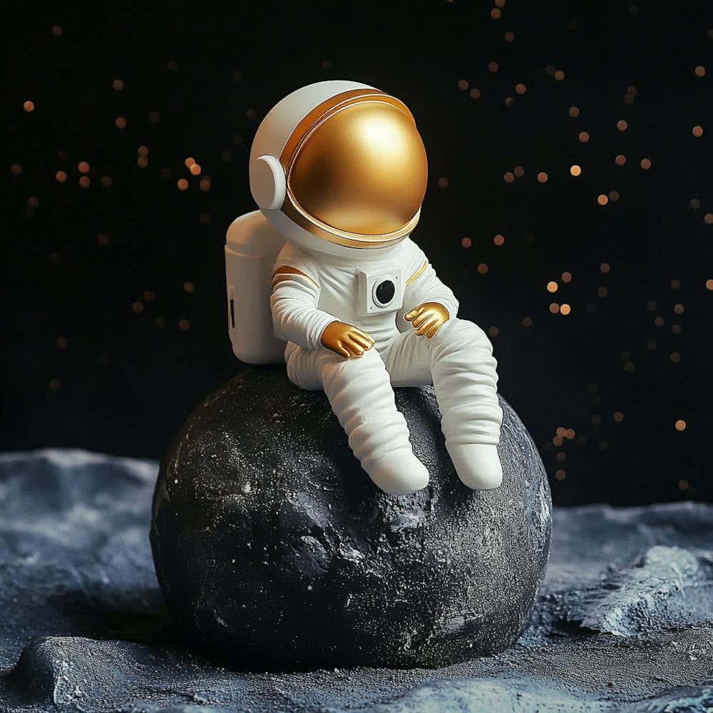 Astronaut Sitting On A Rock