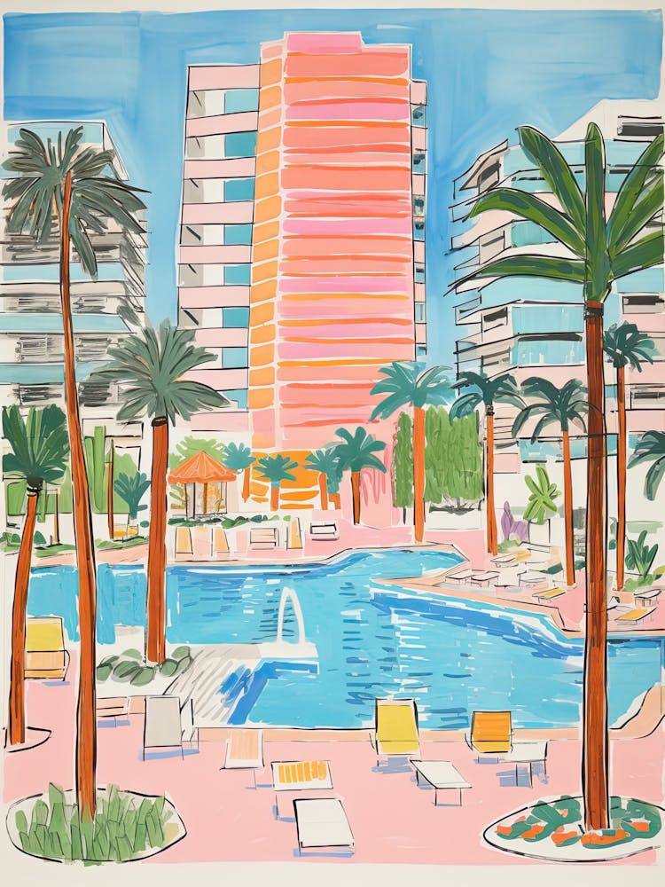 The Fontainebleau Miami Beach   Miami Beach, Florida   Resort Storybook Illustration 2