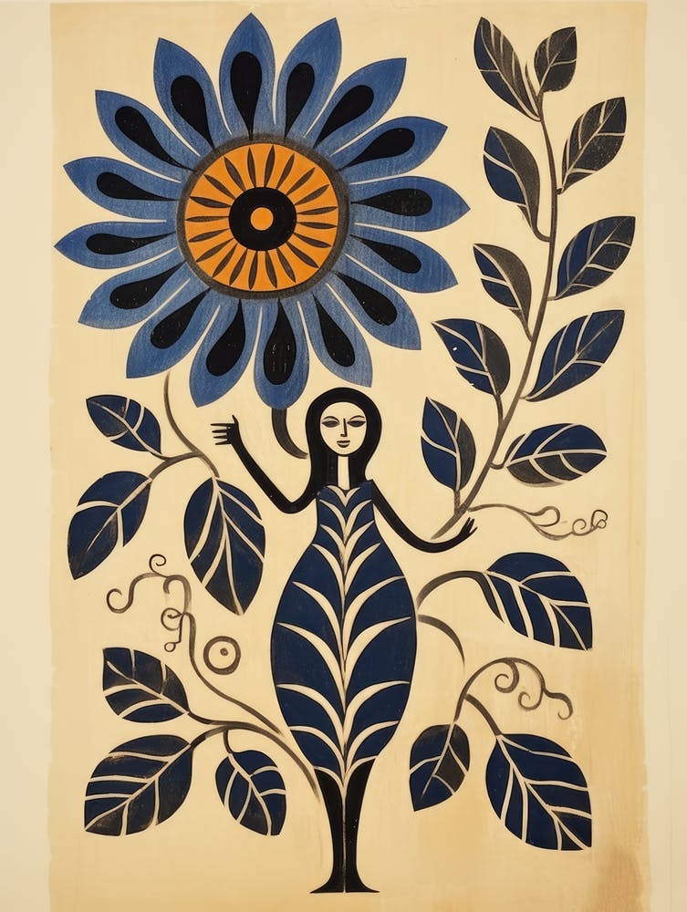 Woman With A Flower