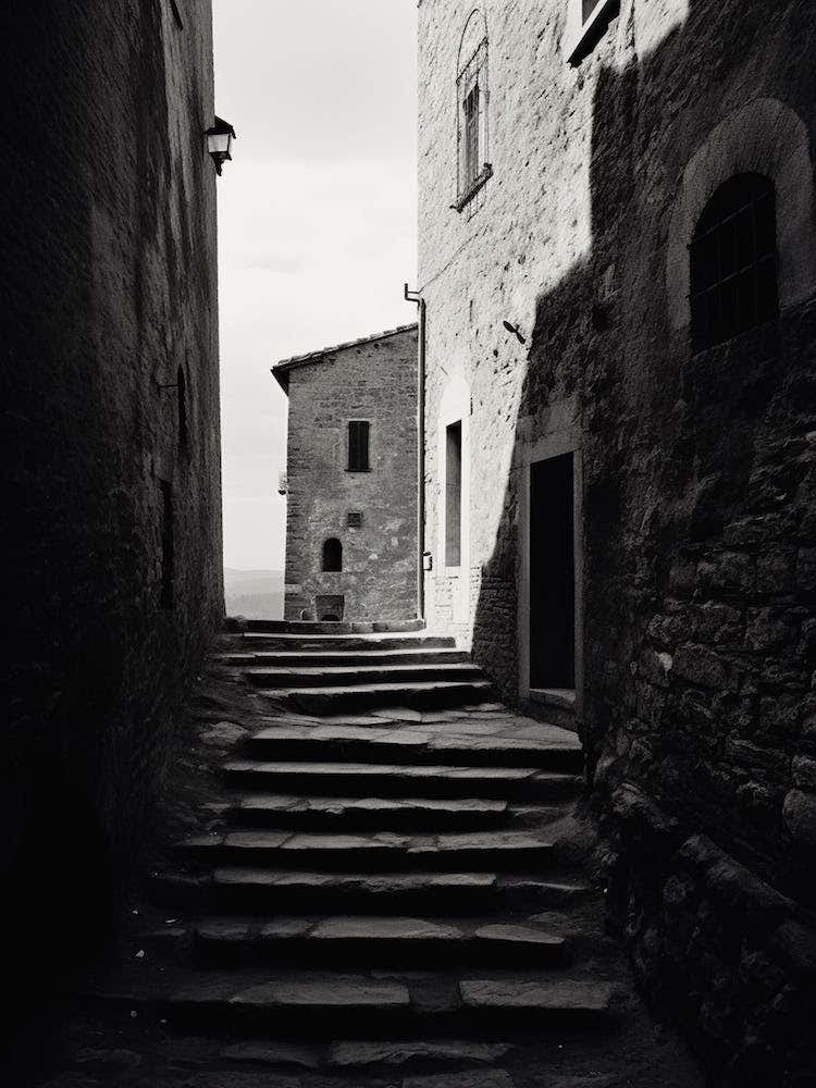 Volterra, Italy,  Black And White Analogue Photography  3