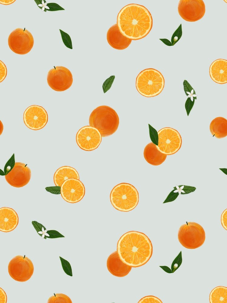 Orange Leaves Flowers