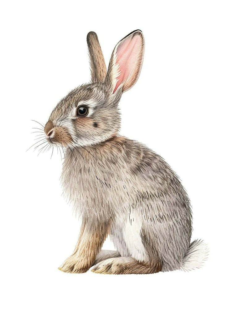 American Sable Rabbit Kids Illustration 3