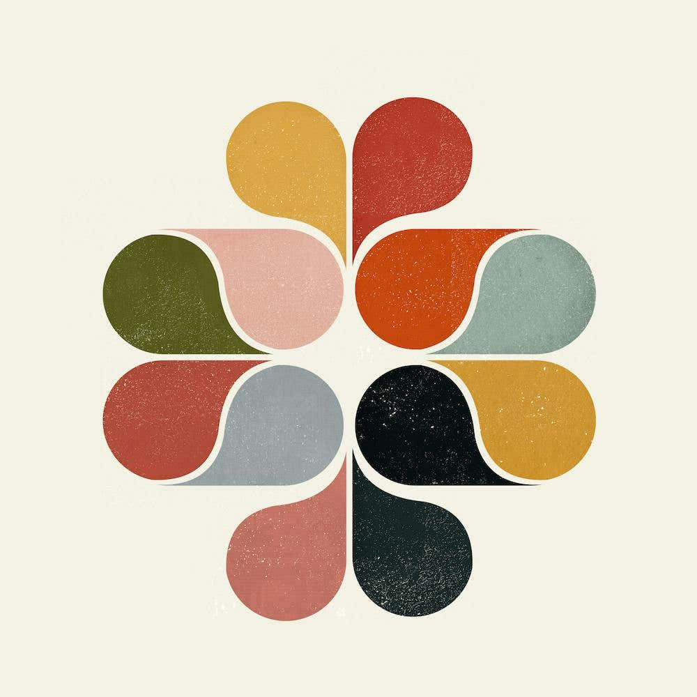 Geometric Flower Square