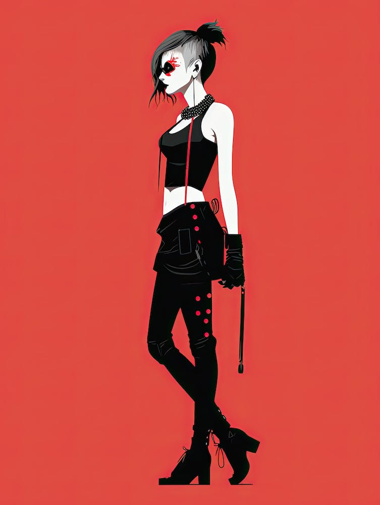 Elegant Pink Punk Edge