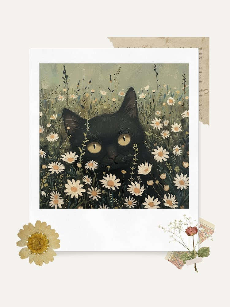 Scrapbook Cat Fairycore Painting 2