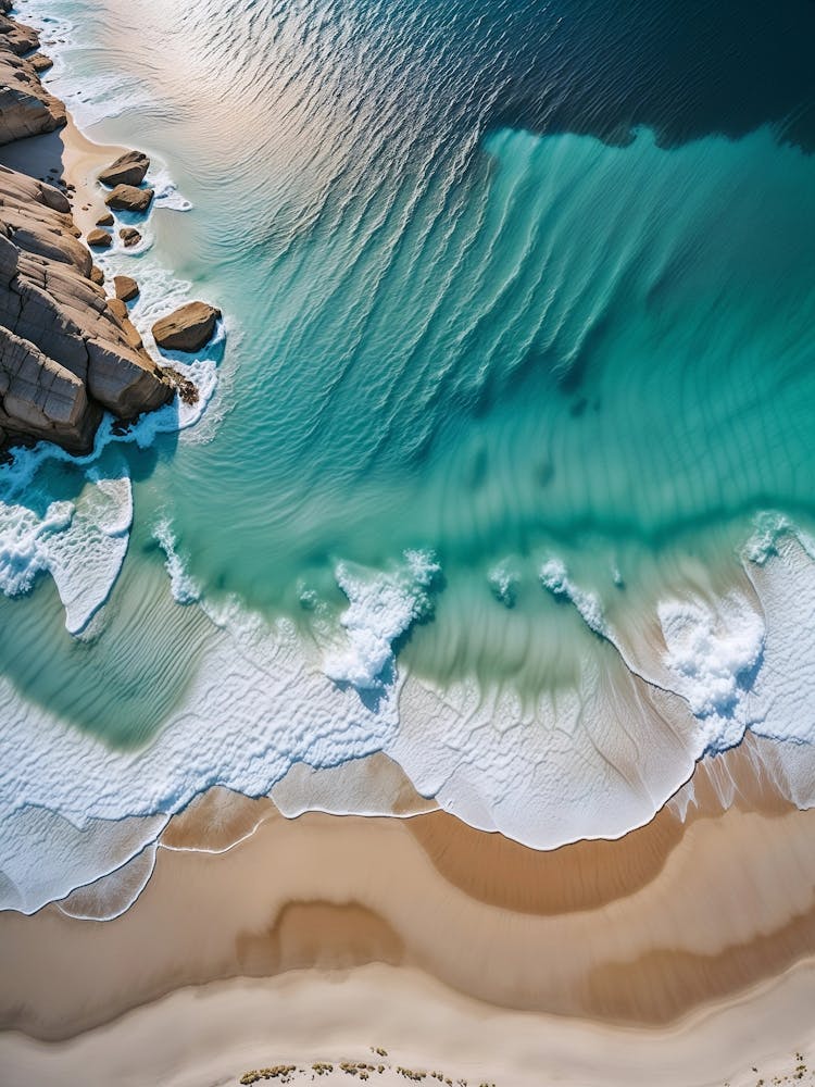 White Sandy Beach - Coastline - Sea Wave 4
