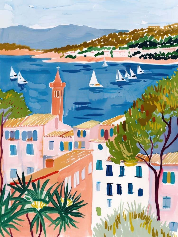 Travel Poster Happy Places Saint Tropez 4