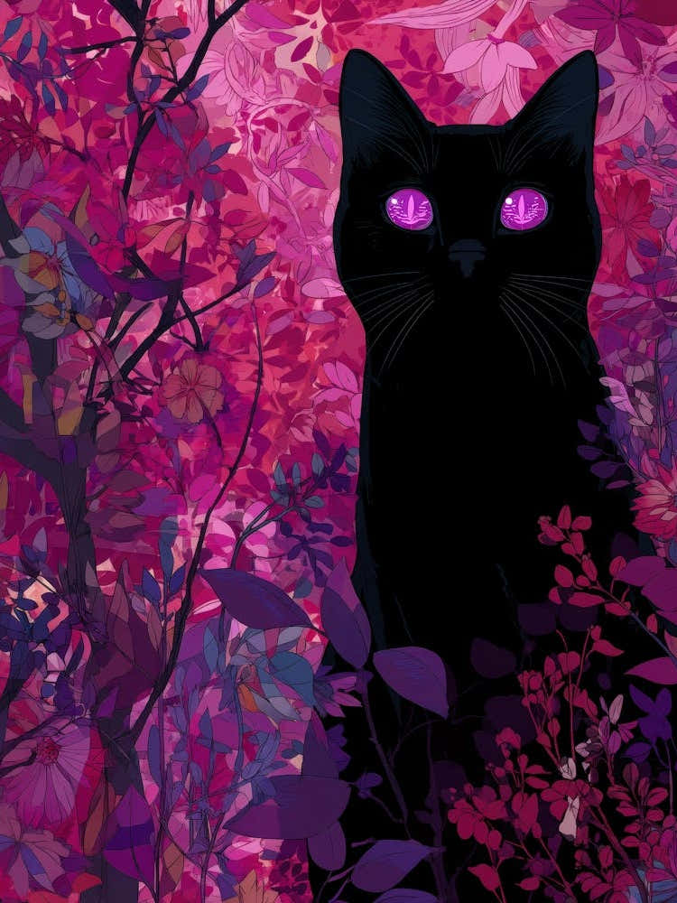 Black Cat In The Forest 9