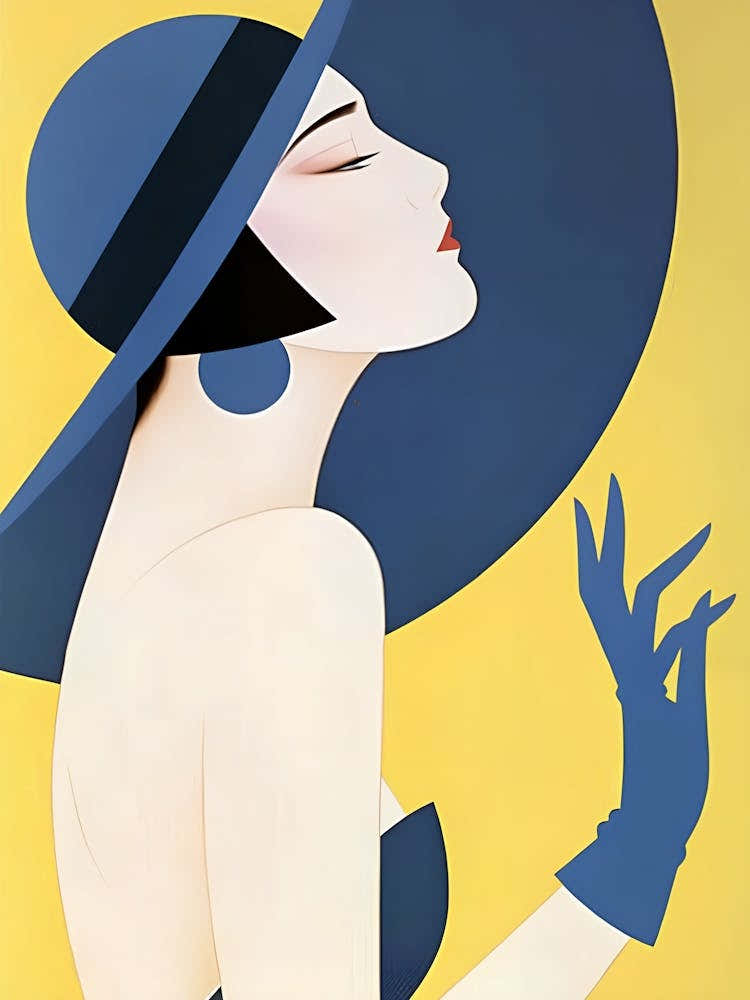 Woman In A Blue Hat