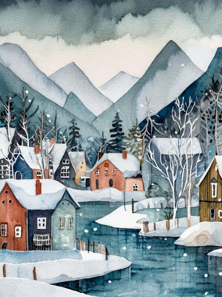 The Ethereal Beauty Of A Snow Covered Scandinavian Village