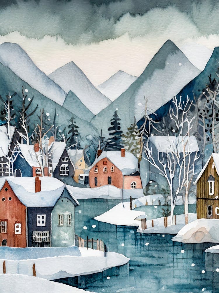 The Ethereal Beauty Of A Snow Covered Scandinavian Village