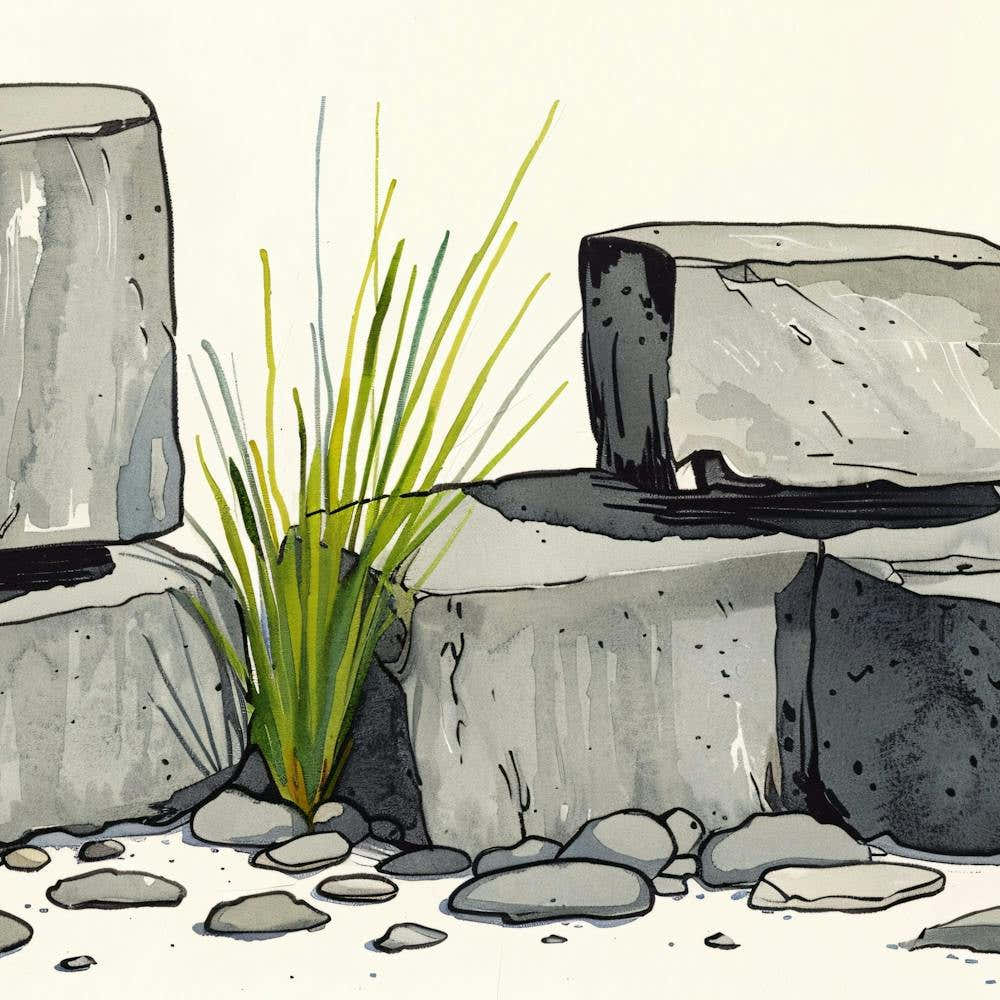 Rocks And Grass