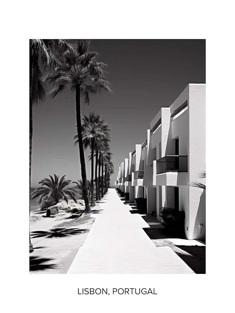 Poster Of Marbella, Spain, Photography In Black And White 4