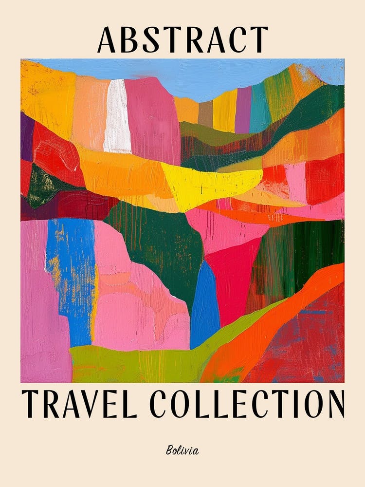 Abstract Travel Collection Poster Bolivia 2