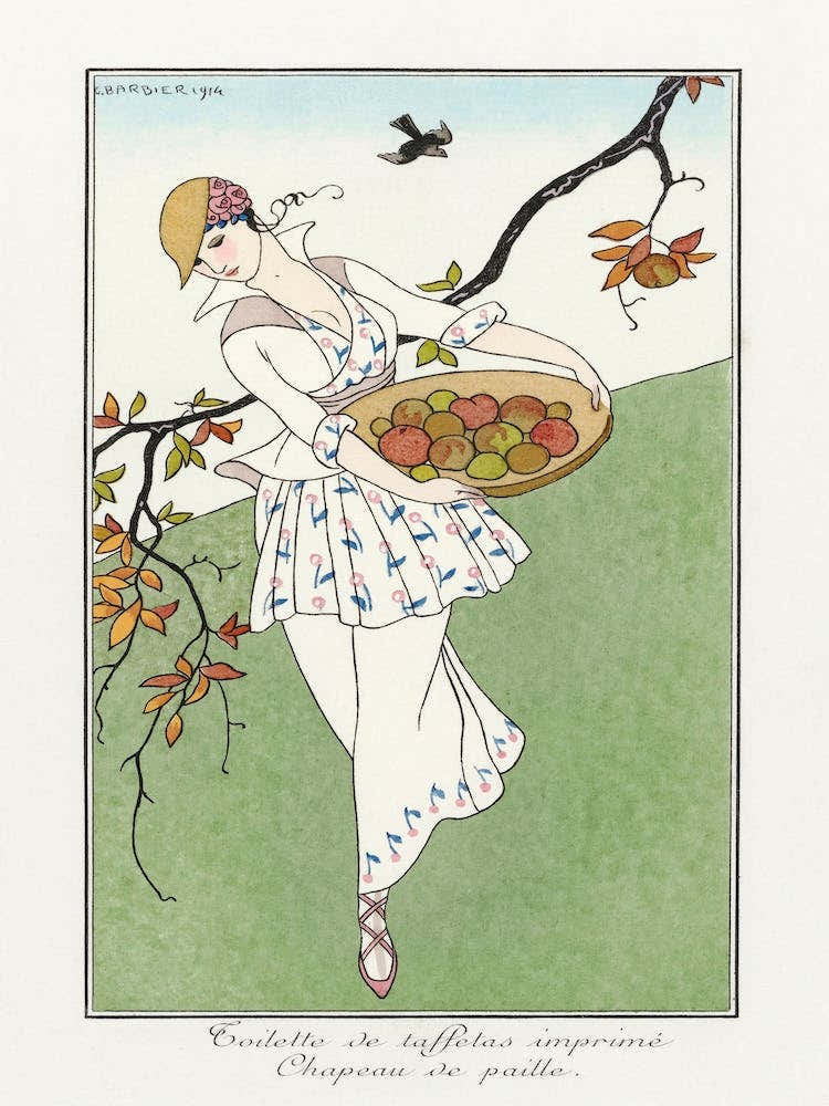 Costumes Parisiens Toilettes De Taffetas (1914), George Barbier