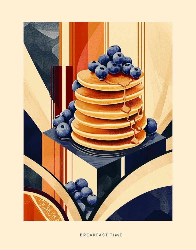 Breakfast Time Art Deco Poster 22