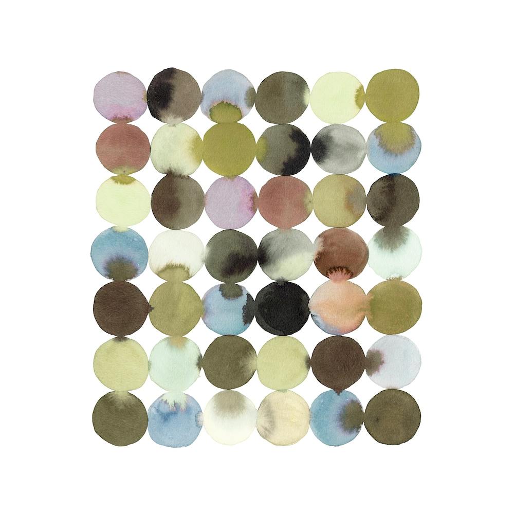 Blue Green Circles Art