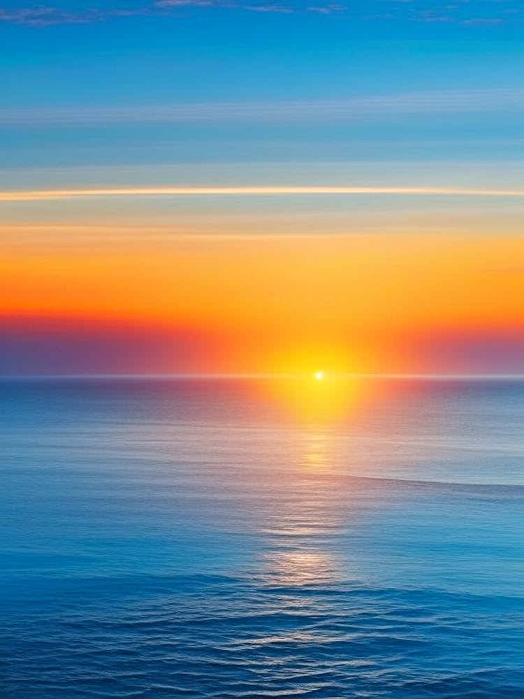 Sunrise Over Ocean Waterscape Photography 1