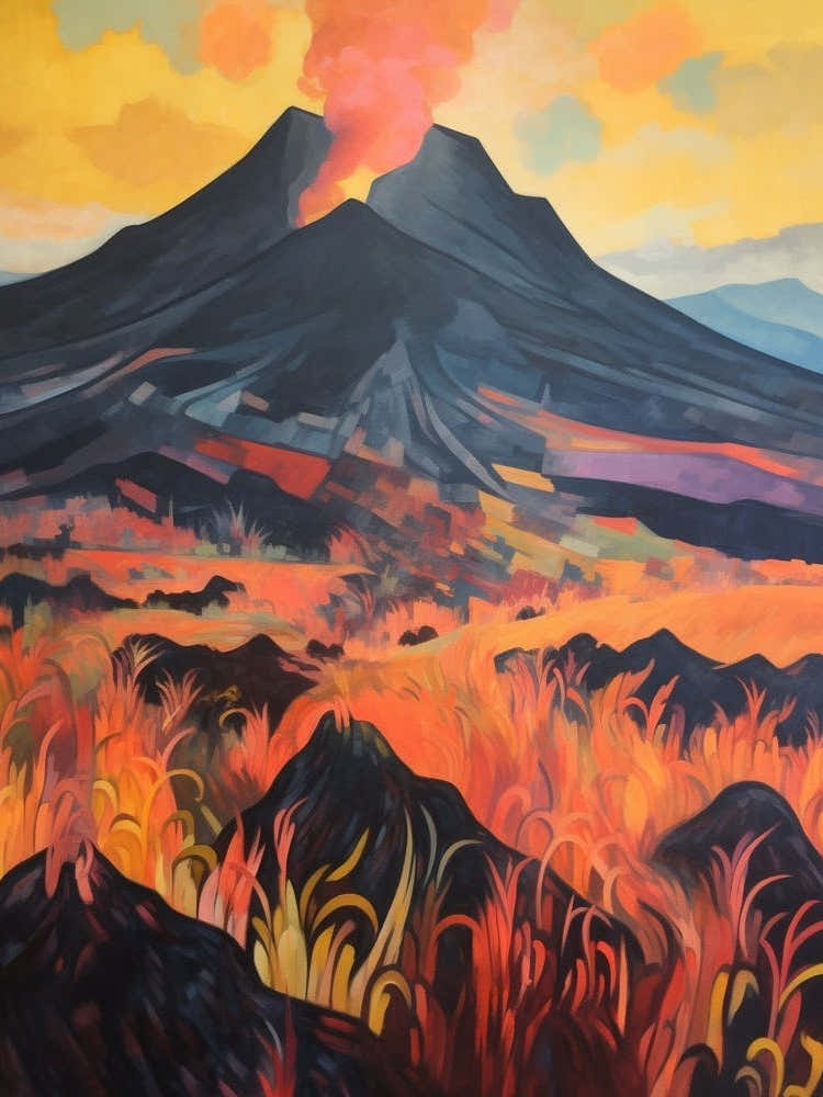 Mount Yasur Vanuatu 2 Mountain Painting