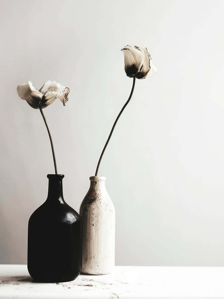 Black And White Vase No 2