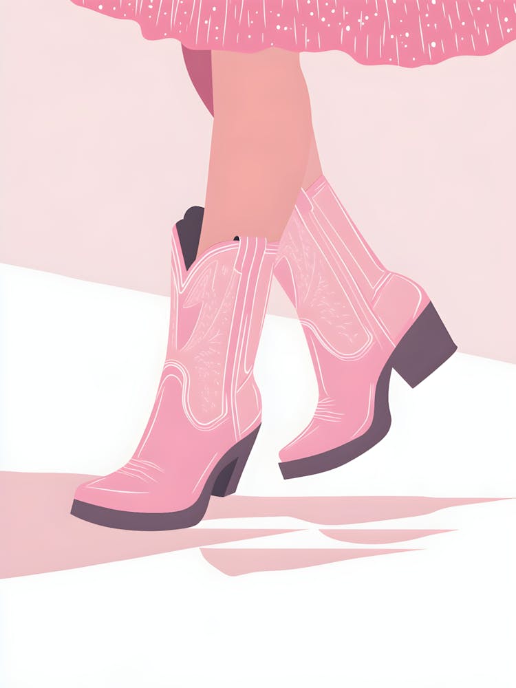 Pink Cowboy Boots 9