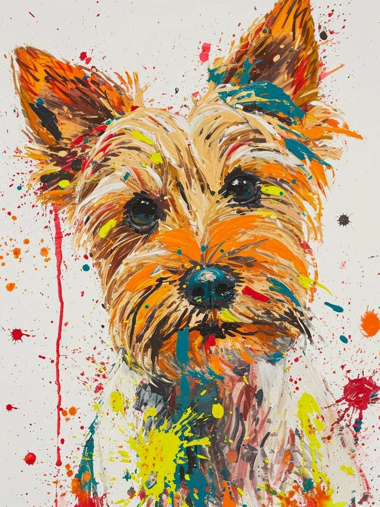 Yorkshire Terrier Acrylic Painting 10