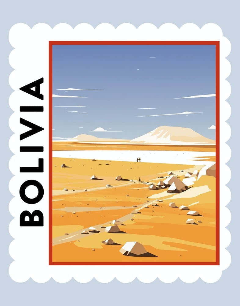 Bolivia 3 Travel Stamp Poster