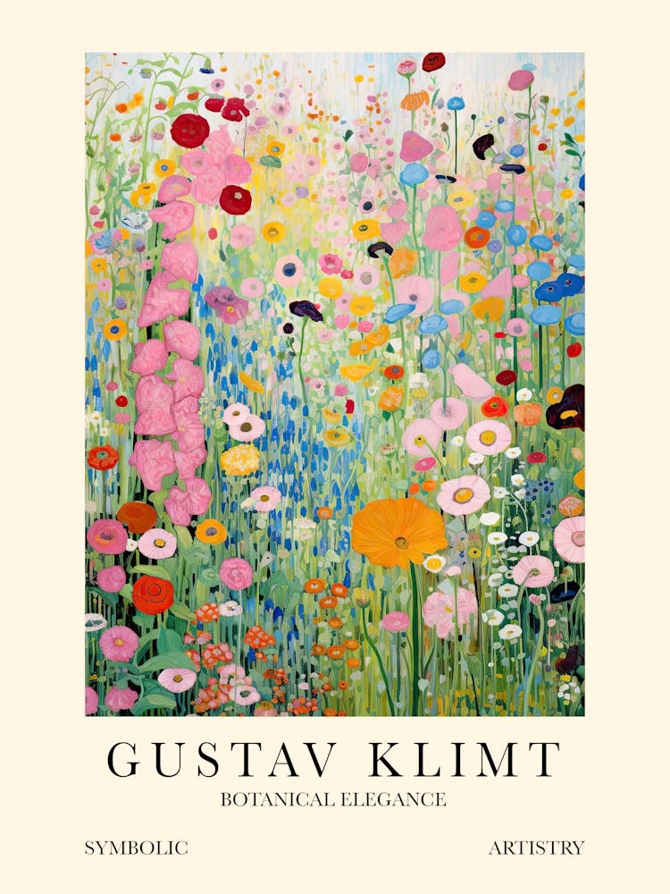 Gustav Klimt Flower Garden Spring