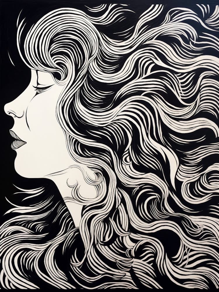 Hair In The Wind Face Portrait 3