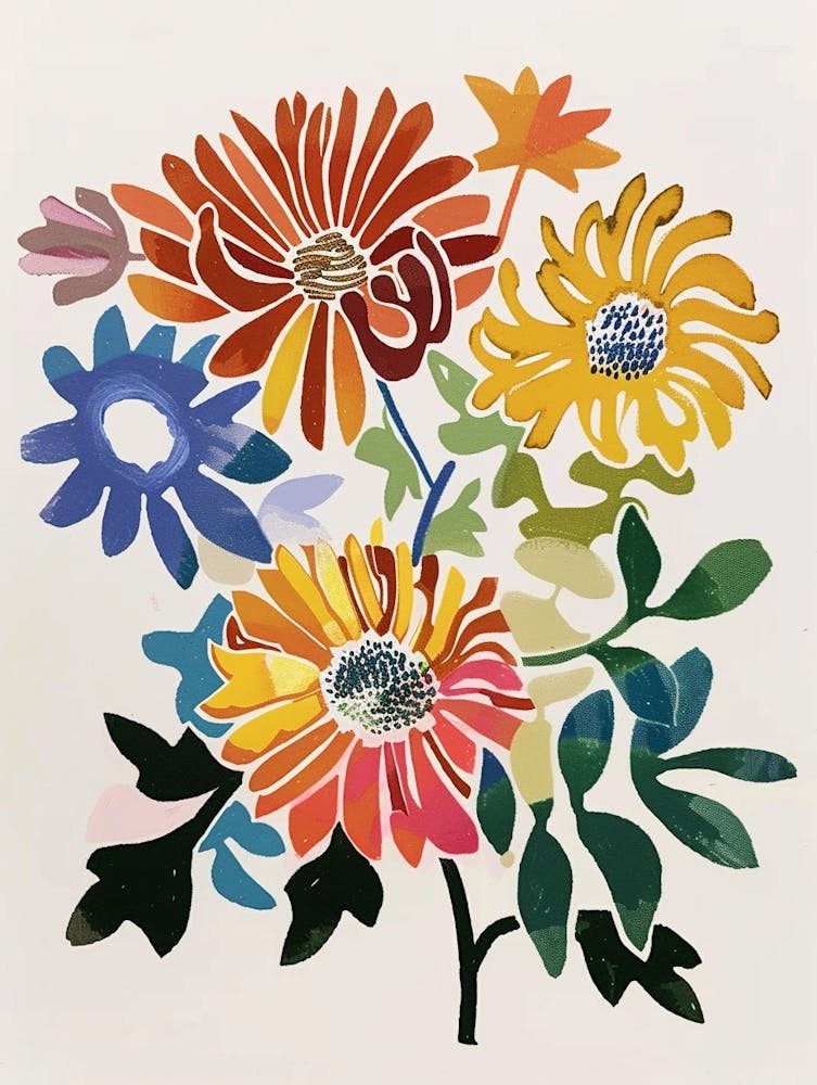 Painted Florals Chrysanthemum 3