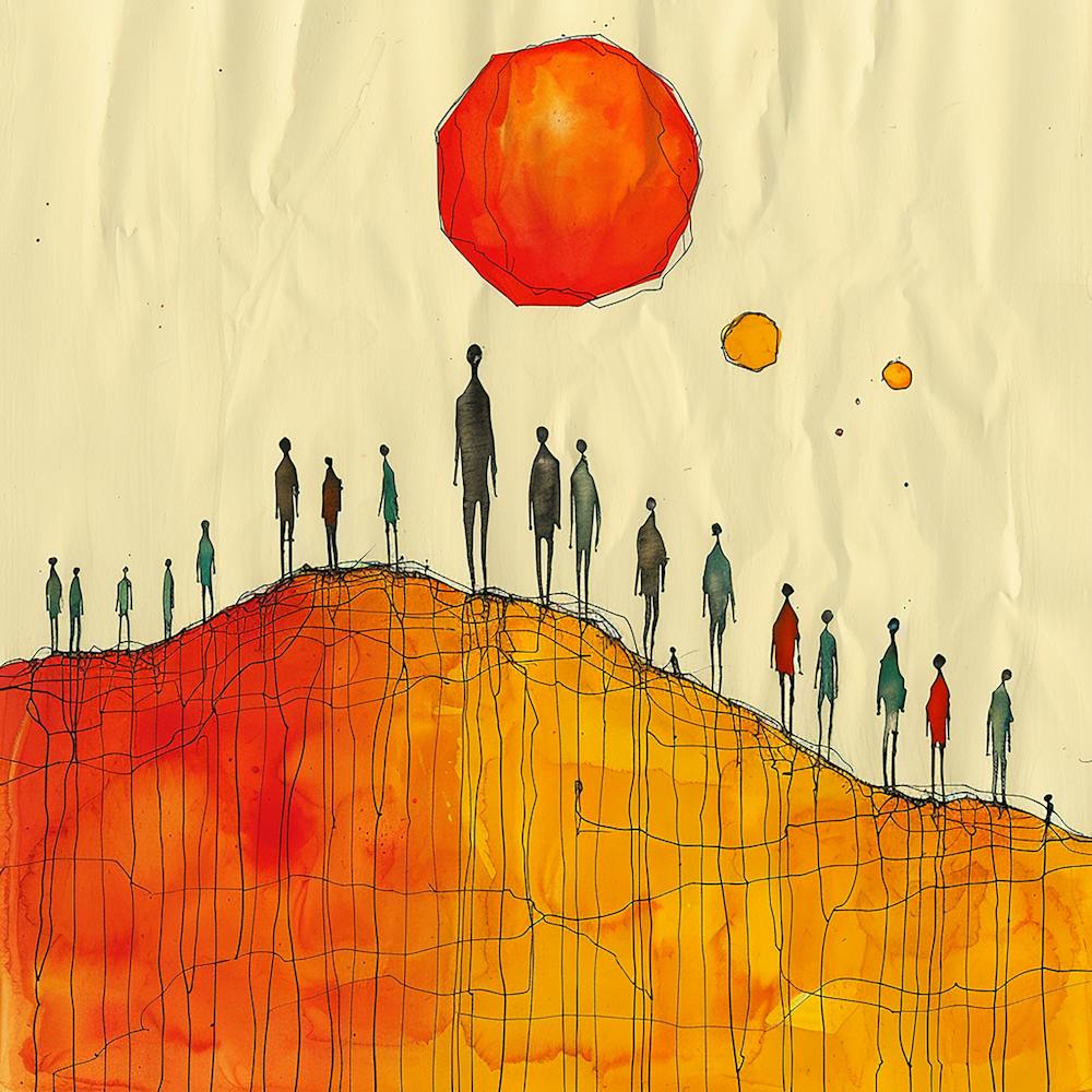 People On A Hill - abstract art, abstract painting  city wall art, colorful wall art, home decor, minimal art, modern wall art, wall art, wall decoration, wall print colourful wall art, decor wall art, digital art, digital art download, interior wall art, downloadable art, eclectic wall, fantasy wall art, home decoration, home decor wall, printable art, printable wall art, wall art prints, artistic expression, contemporary, modern art print,