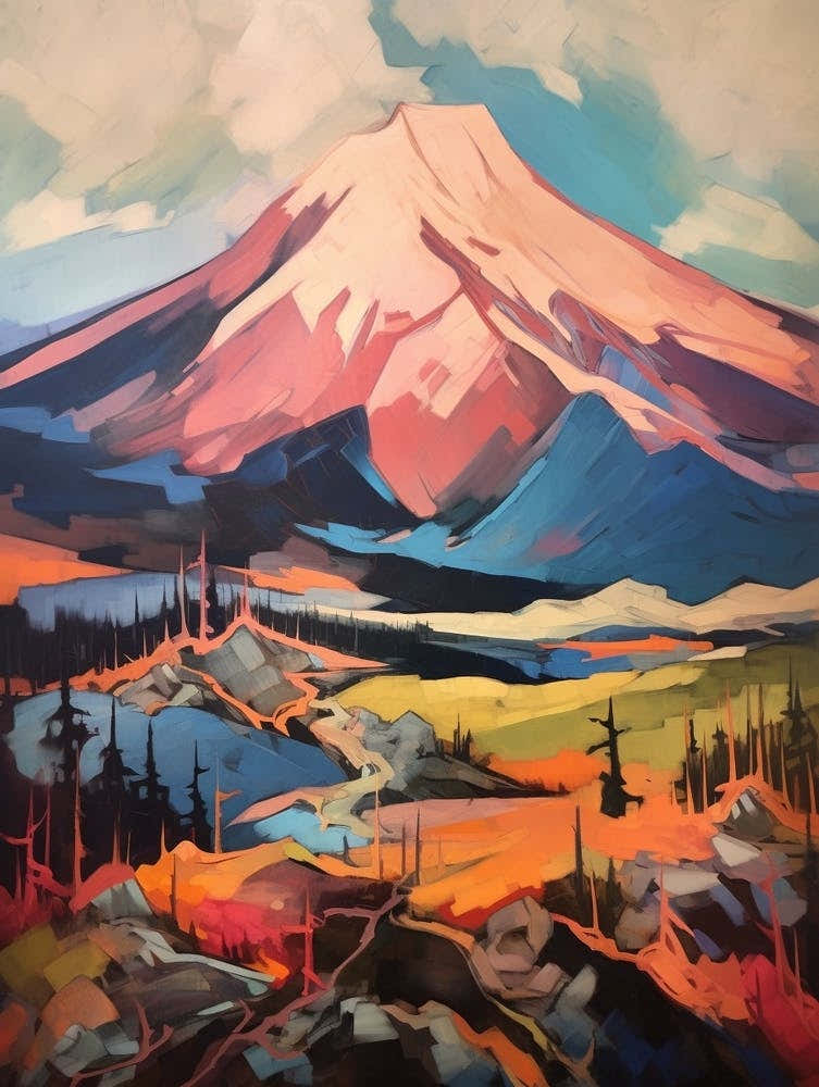 Mount Katahdin Usa 2 Mountain Painting