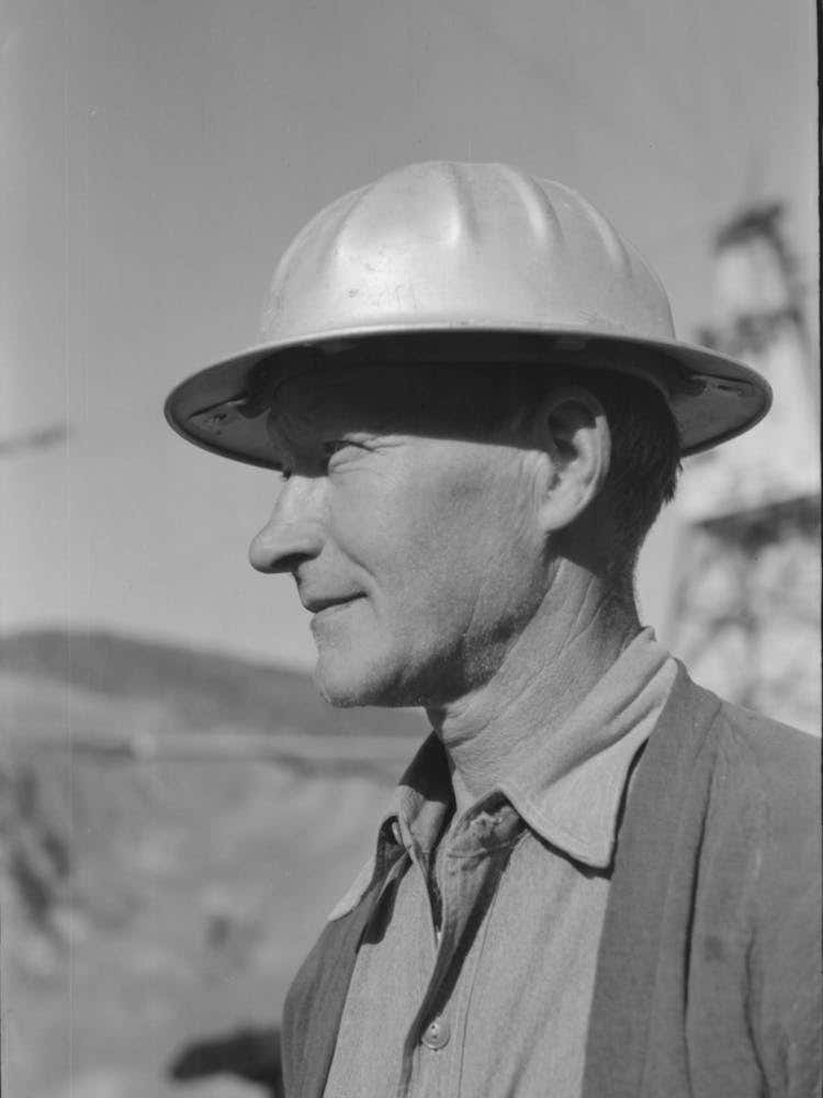 Untitled Photo, Possibly Related To Construction Worker, Shasta Dam, Shasta County, California By Russell