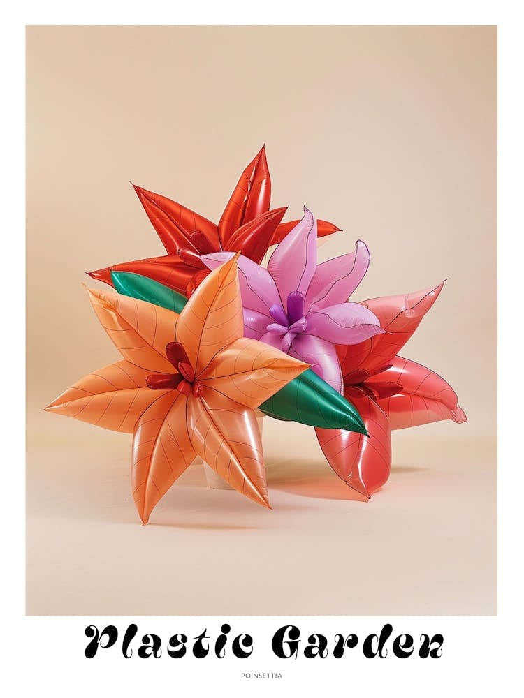 Dreamy Inflatable Flowers Poster Poinsettia