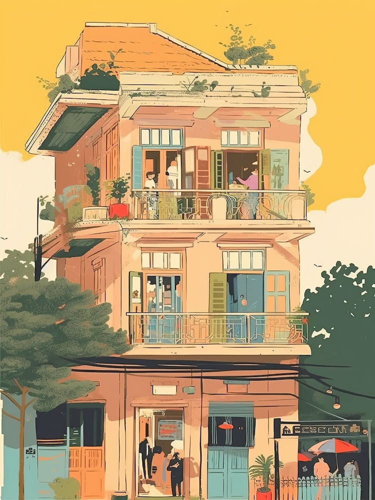 Hanoi Vietnam Illustration 4