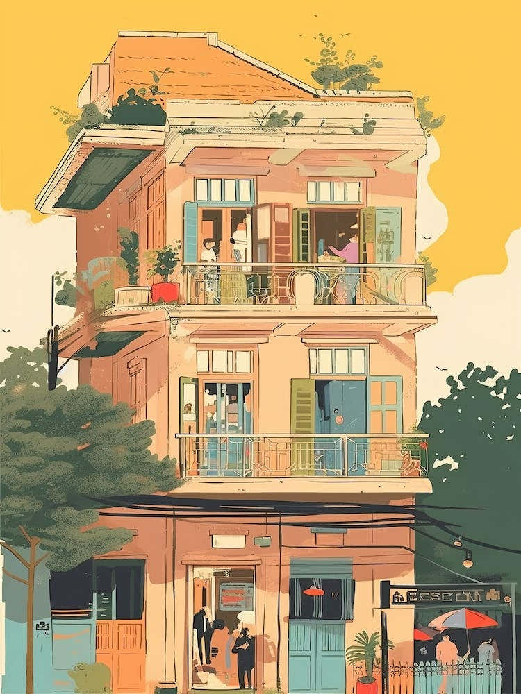 Hanoi Vietnam Illustration 4