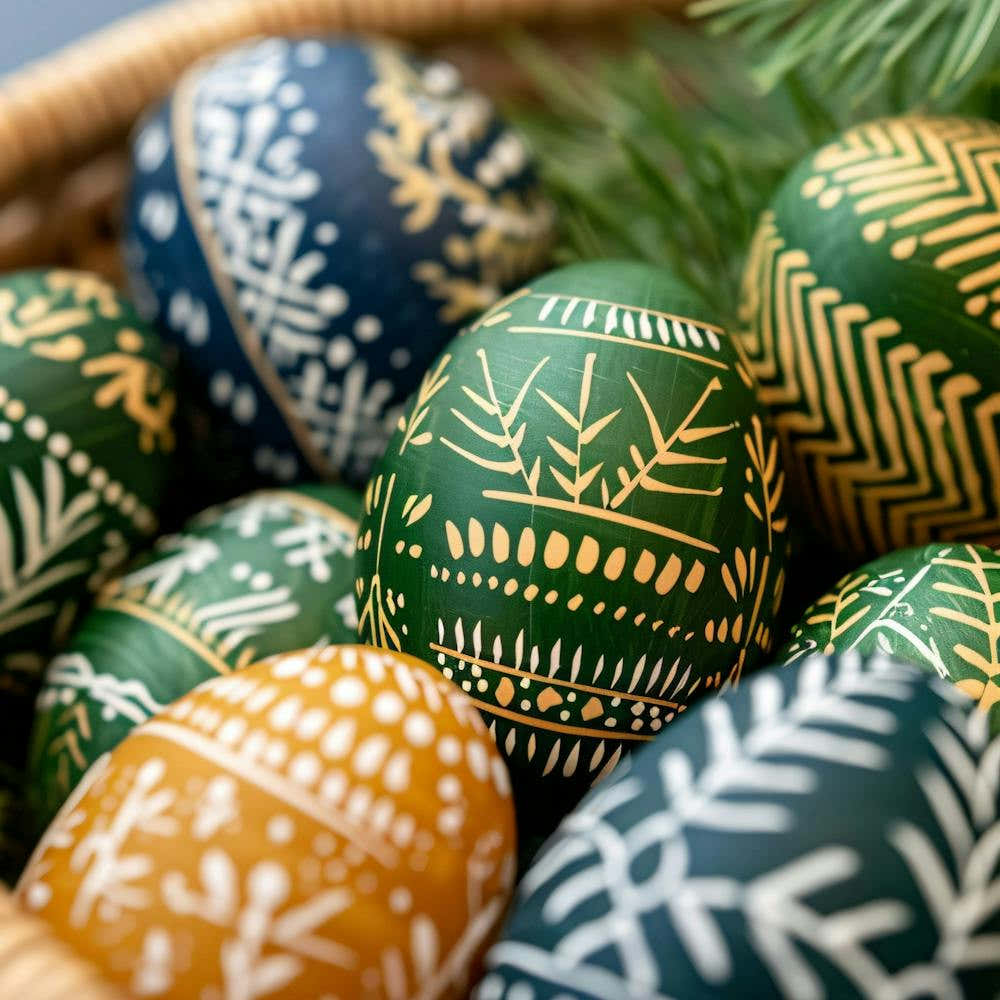 Easter Eggs In A Basket 3