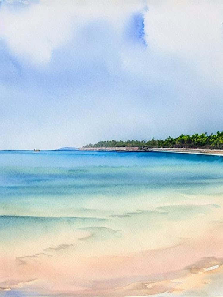 Pasir Panjang Beach 2, Redang Island, Malaysia Watercolour