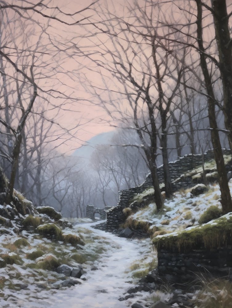 Dreamy Winter Painting Killarney National Park Ireland 1
