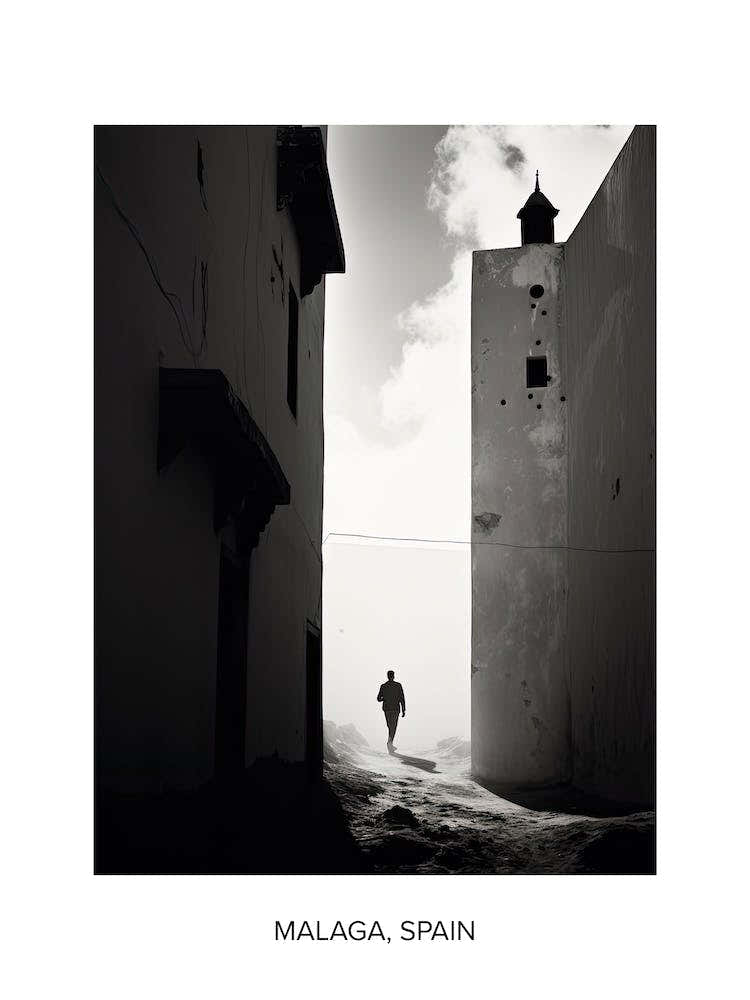 Poster Of Marrakech, Morocco, Photography In Black And White 2