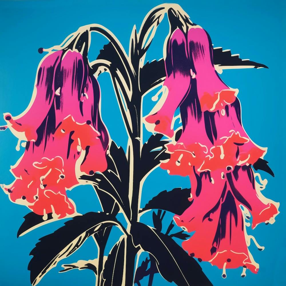 Bluebell 2 Pop Art Illustration Square