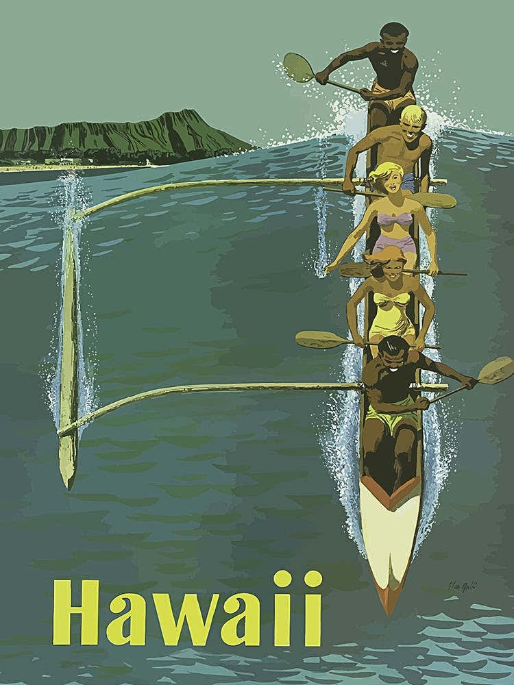 Hawaii, Sailing On A Big Wave