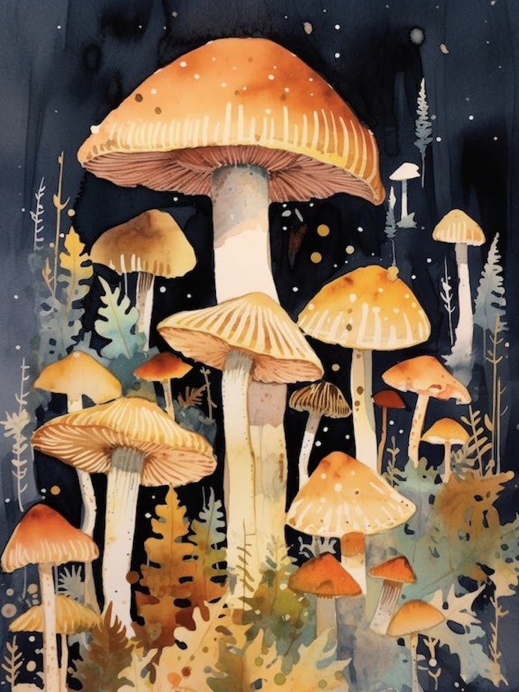Mushroom Watercolour 5