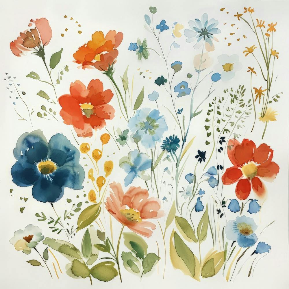 Watercolor Flowers 43