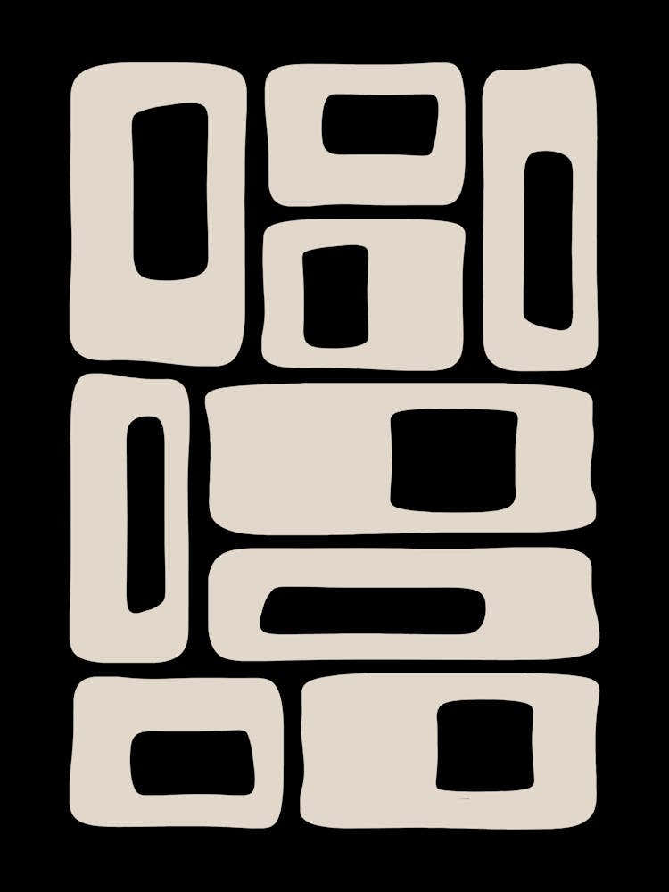 Mid Century Modern Organic Abstract