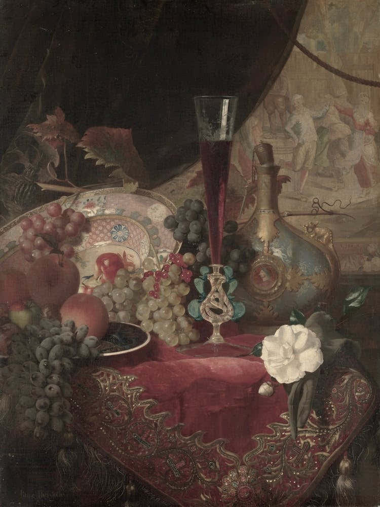 Still Life With Fruit And Wine