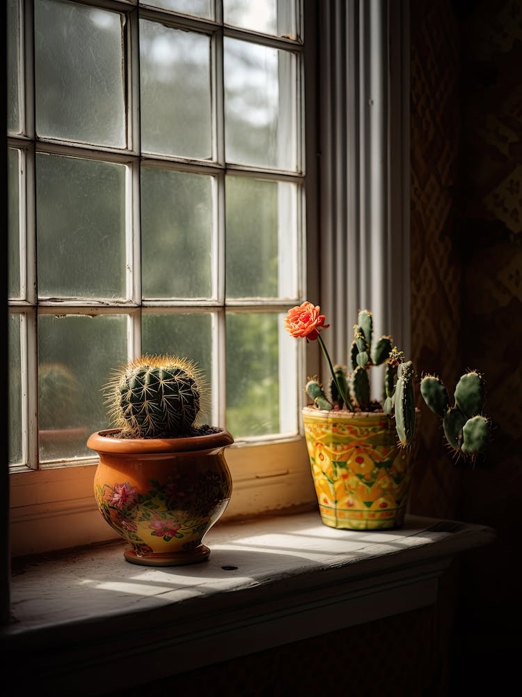 Pincushion Cactus Window 1